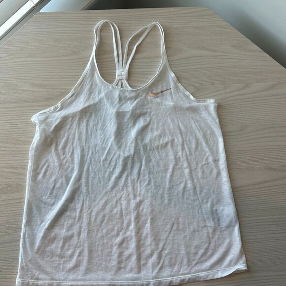 Nike Tops - White Nike DriFit Strappy Athletic Tank Top